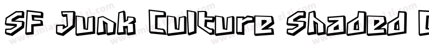 SF Junk Culture Shaded Oblique字体转换